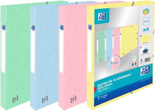 Elastobox Oxford Top File A Mm Pastel Assorti Atmr Online